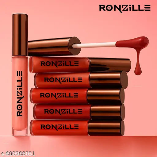 Ronzille-Lip Gloss | High-Glossy Shine | Enriched with Vitamin E | Lightweight | Non Sticky | Hydrating Formula | Pearly Petal-3ml