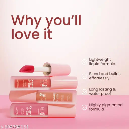Red4 Creamy & Tint Lip Gloss and Liquid Blusher (03)