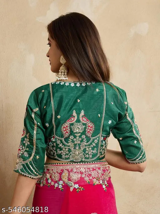 Women's Frendy Chiffon saree with Mono Banglory blouse piece