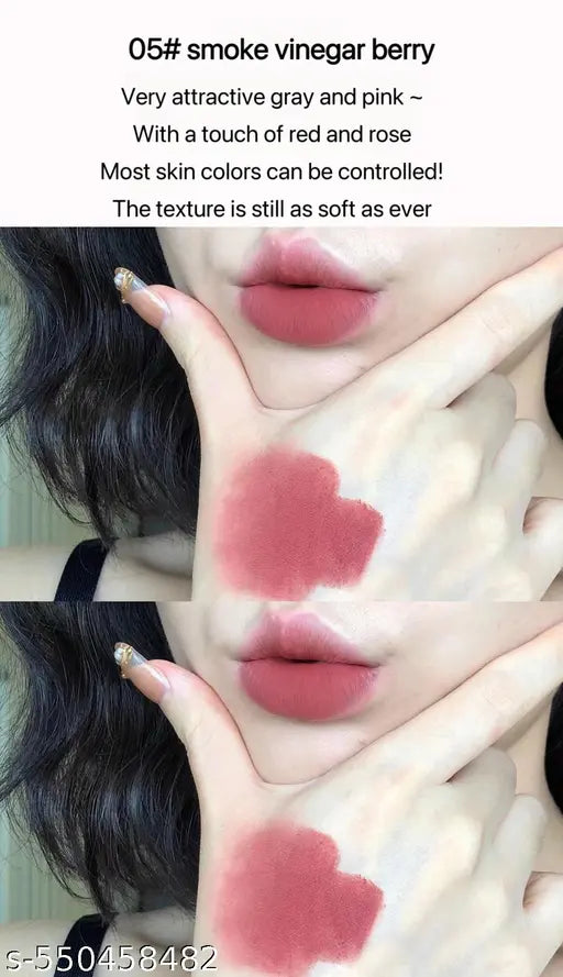 CAPPUVINI Losto Bear Velvet Lip Mud | Korean Style Makeup Lip Glaze | Non-Sticky Moisturizing Formula | 5 Cute Bear-Themed Shades | Long-Lasting Waterproof Liquid Lipstick | Lipsticks for Women Teens | Velvet Matte Finish | Liquid Lipstick Combo Pack