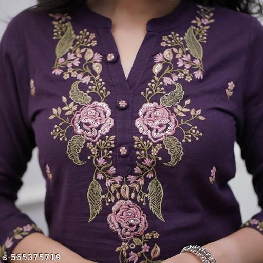 Women Embroidered Chanderi SILK kurta set