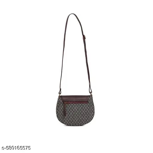 Berrylush Women Semi-Solid Black PU Fabric Button-Up Cutwork Embroidered Regular Handheld Bag