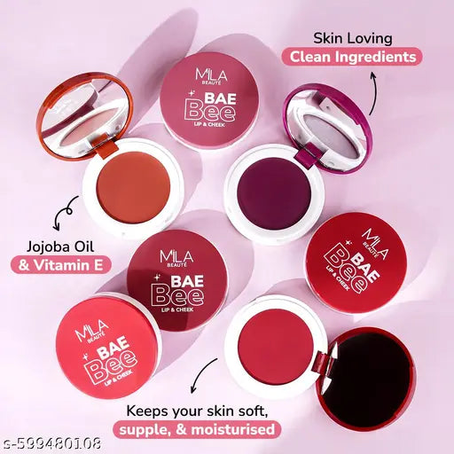 Mila Beaute BaeBee Lip & Cheek Tint I Creamy Formula, Matte Finish I Long Lasting I With Jojoba Oil & Vitamin E, (Fresh Red, 2.8gm)