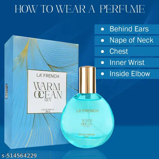 La French Warm Ocean Perfume for Men– 30ml | Premium Long-Lasting Fragrance for Men | Refreshing & Invigorating Scent for All-Day Freshness | Perfect for Casual & Formal Wear