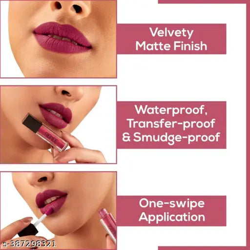 RENEE Stay Forever Matte Liquid Lipstick Combo - Transfer-Proof, Smudge-Proof, Long Lasting, Infused with Vitamin E & Jojoba Oil - Perfect for Gifting, Wedding, Special Occasions, Travel Pack of 10