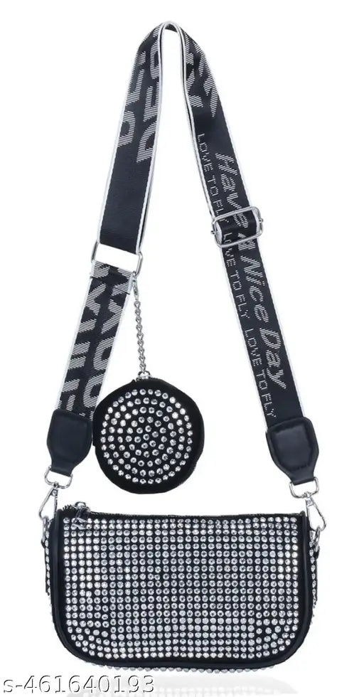cheryl casual rhinestone sling bag
