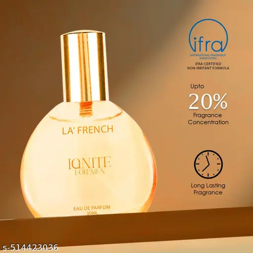 La French Ignite Perfume for Men - 30ml | Long-Lasting & Refreshing Fragrance | Premium Perfume for Daily Wear, Office, Parties & Special Occasions | Bold & Masculine Scent | Perfect Gift for Men