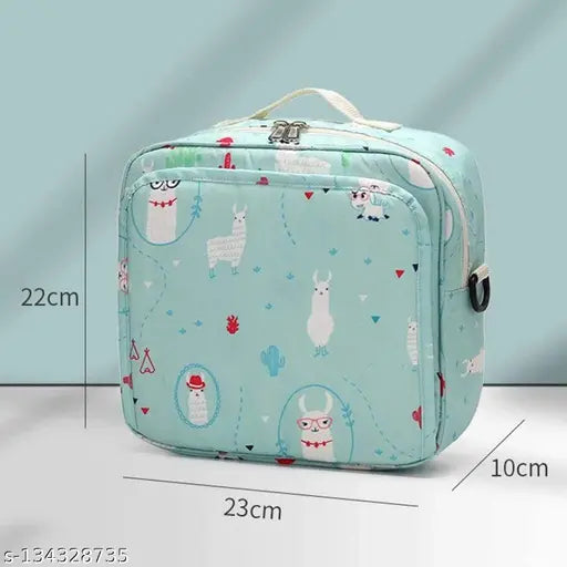 Baby Diaper Bag, Maternity Cartoon Baby Travel Diaper Changing Bags Reusable Multifunction (Pink Alpaca)