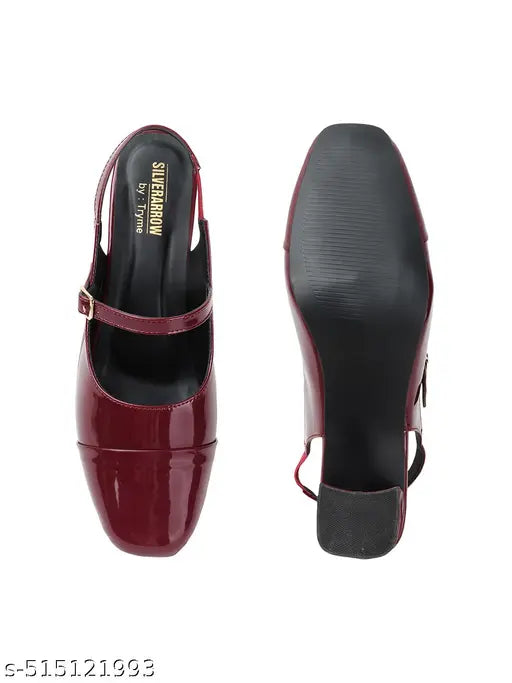 Hitway Trendy Classy Close Toe Perfect for Every Occasion Block Heel Sandal Womens And Girls