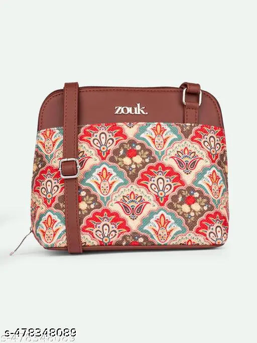 Zouk Mughal Art Multicolor OOO Sling Bag