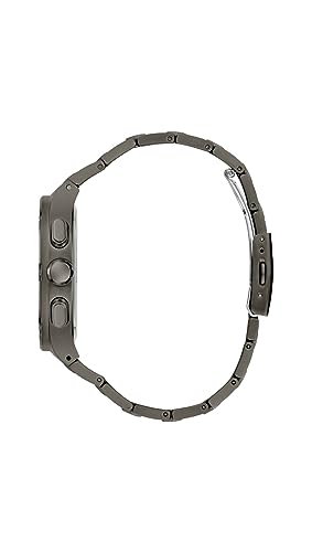 GUESS Men Gunmetal Square Stainless Steel Dial Analog Watch - SaumyasStore