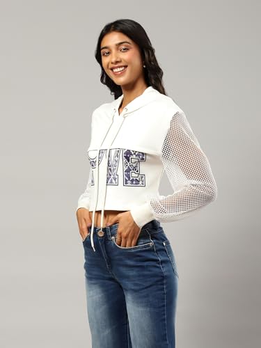 Label RITU KUMAR White Solid Sweatshirt - SaumyasStore