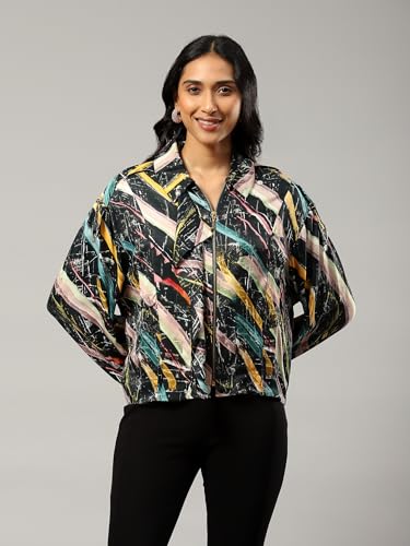 Label RITU KUMAR Black Printed Jacket - SaumyasStore