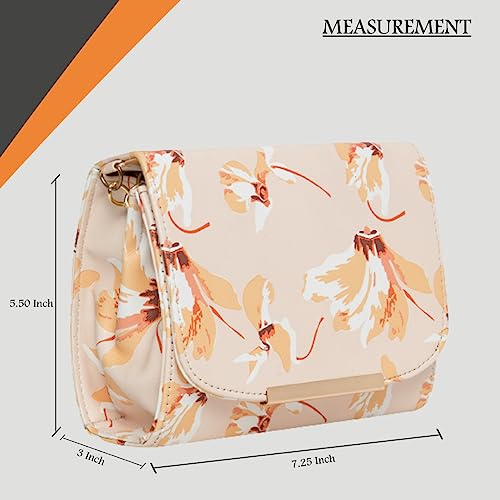 ADISA Women Girls Floral Print Sling Bag (Cream) - SaumyasStore