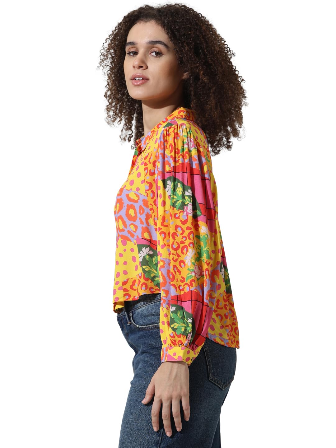 ONLY Women's Relaxed Fit Shirt (15334402-Fuchsia Pink_Fuchsia - SaumyasStore