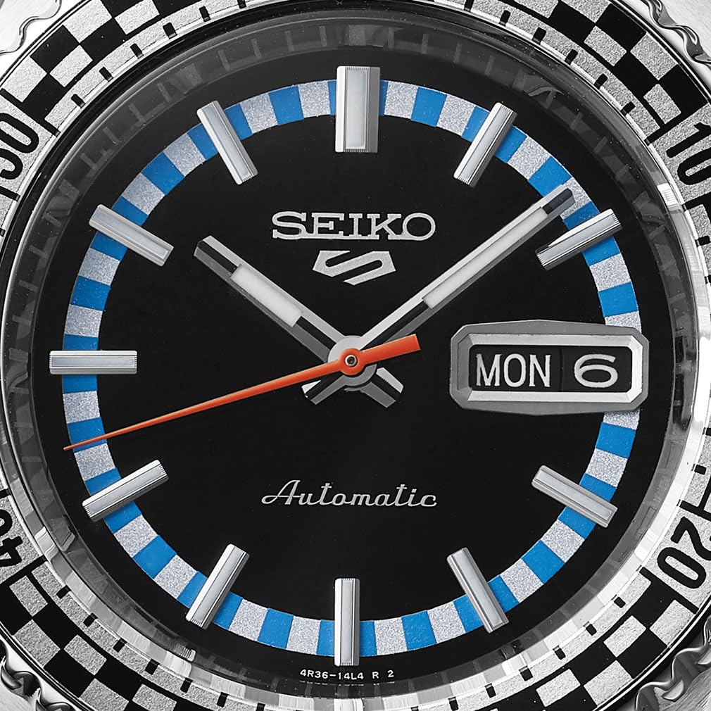 Seiko 5 Sports Watch Black & White ‘Checker Flag’ Special Edition-SRPK67K1 - SaumyasStore