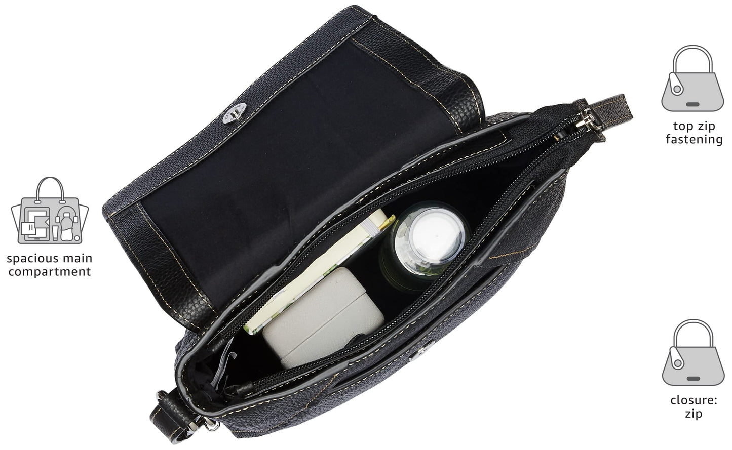 Woodland Women's Handbag (Black) - SaumyasStore