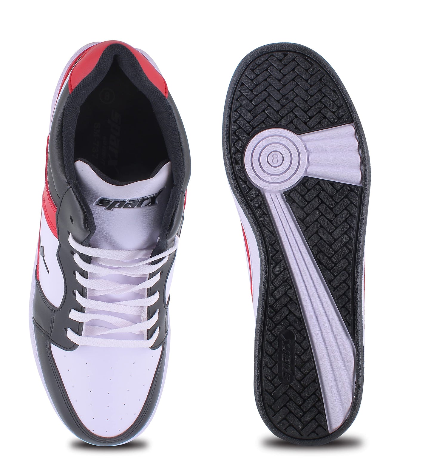 Sparx Mens Whiteblack Sneaker - SaumyasStore