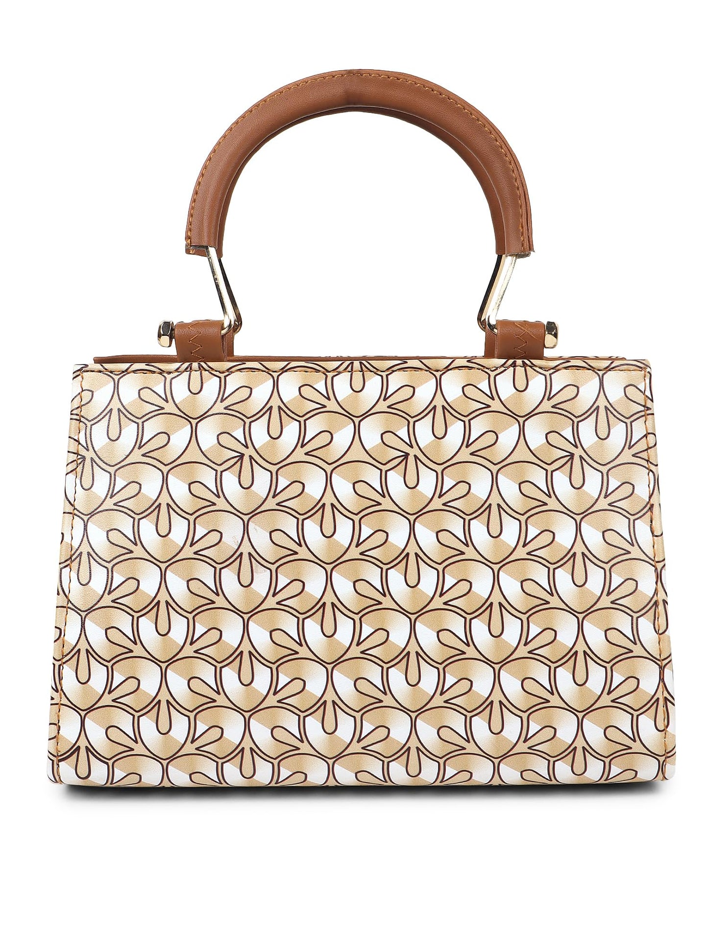 YOYOWING Cherry Brown Sling bag for women PU Synthetic Leather Cross body Ladies sling purse travel Geometric Pattern - SaumyasStore