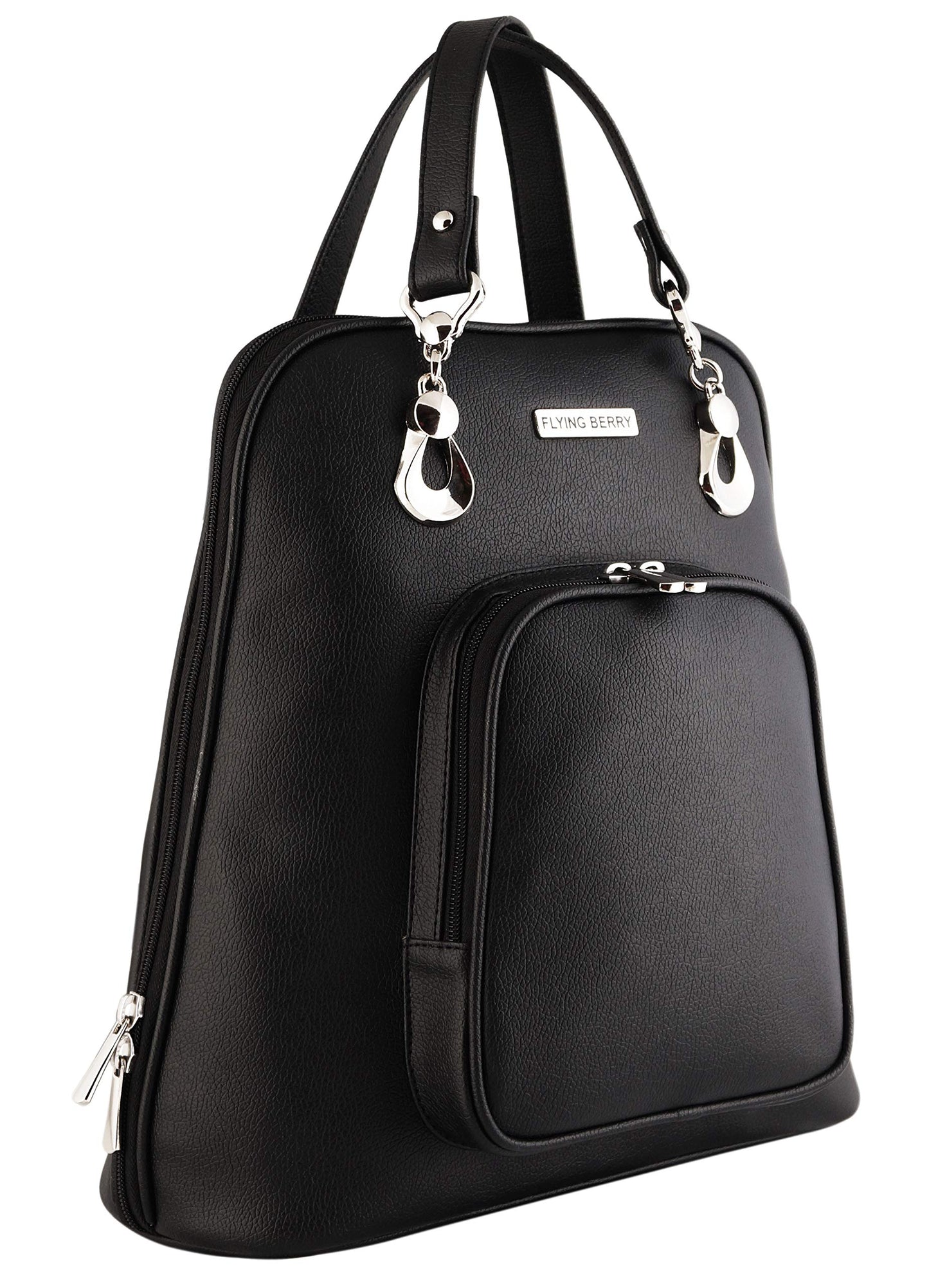 FLYING BERRY Womens Backpack Handbag(Black) Free Size - SaumyasStore