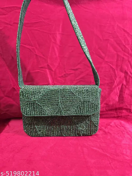 Green Foldover Handbag