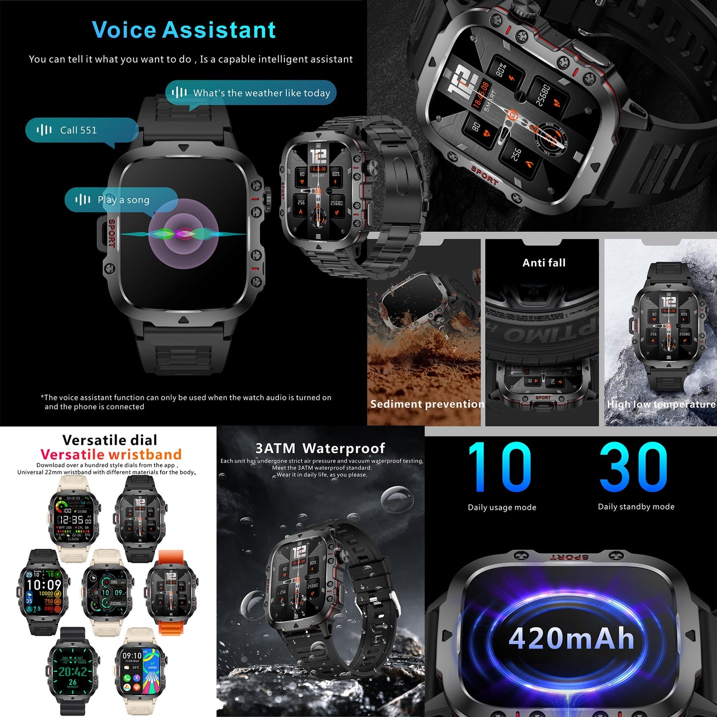 1.96" AMOLED Smart Watch for Men (Make/Answer Call), 2024 New Mens Smartwatches, Hands-Free Calling, Fitness Tracker Smartwatch for Android iPhones, Digital Watches Step Counter, 3 Straps (Brown) SaumyasStore