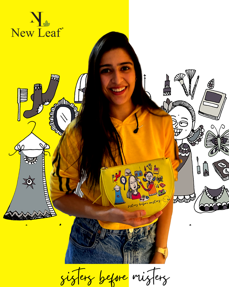 Sisters Before Misters- Doodle Pouch - SaumyasStore