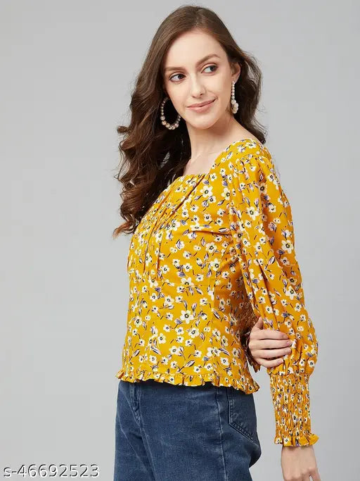 Marie Claire Women's Mustard Tops & Tunics