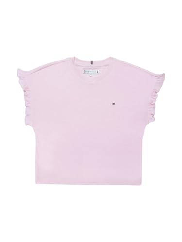 Girls Solid Regular Fit Cotton T-Shirt Pink