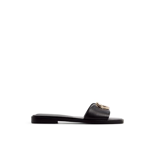 Aldo BIGGINA Black Ladies Flat Sandals