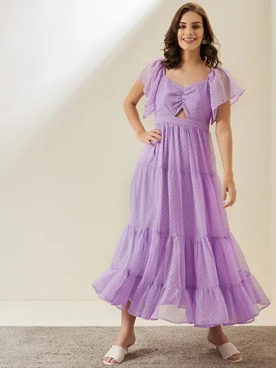 Attractive Georgette Fit and Flare Dress for Women