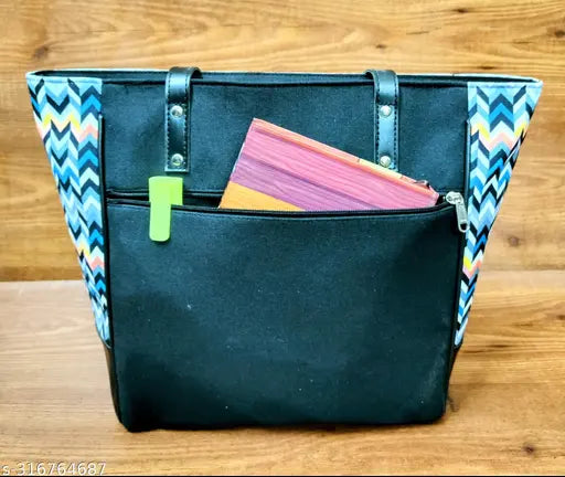 Laptop Handbag for Women - Stylish & Durable Tote Bag | Women Multicolor Handbag Graphic Print Canvas Handbag | Bag for Women