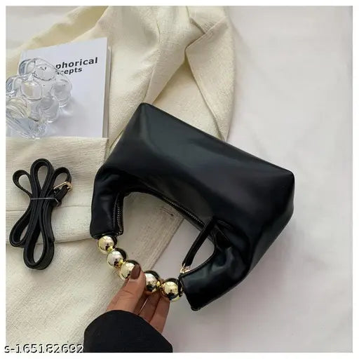 Buy n Bliss Premium Quality Stylish black Daily Use Women Sling Bag Shoulder Strap Comes with Single Compartment Shoulder and hand carry