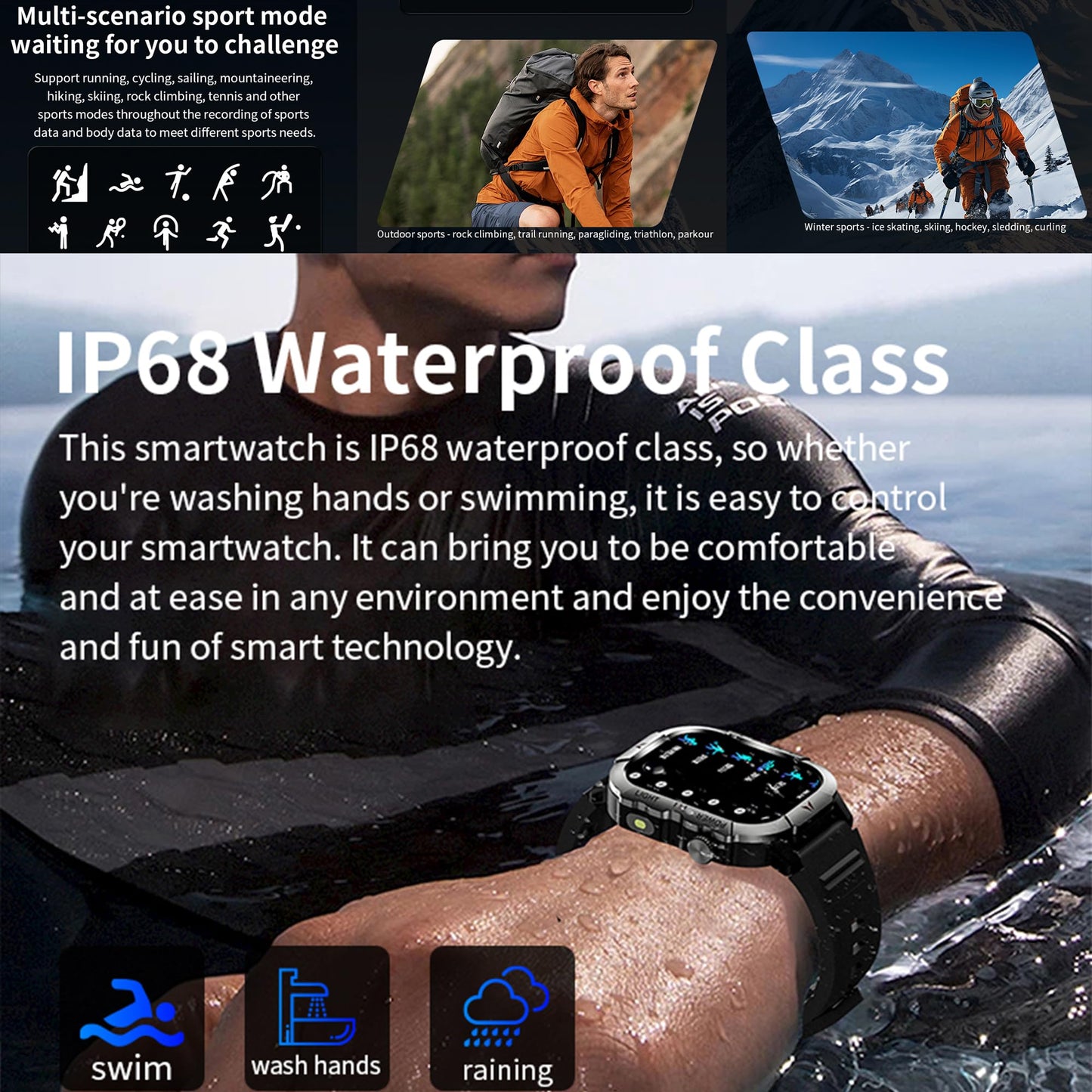 2.01" AMOLED Smart Watch for Men (Make/Answer Call), LED Lighting, 5ATM Waterproof Mens Smartwatch, Fitness Tracker Smartwatch for Android iPhones, Digital Watches Step Counter, 3 Straps (Brown) SaumyasStore