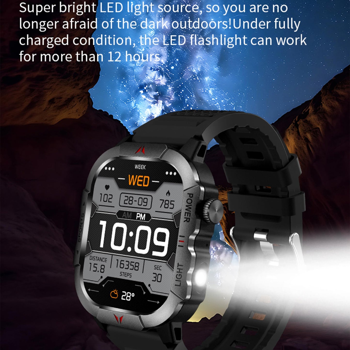 2.01" AMOLED Smart Watch for Men (Make/Answer Call), LED Lighting, 5ATM Waterproof Mens Smartwatch, Fitness Tracker Smartwatch for Android iPhones, Digital Watches Step Counter, 3 Straps (Brown) SaumyasStore