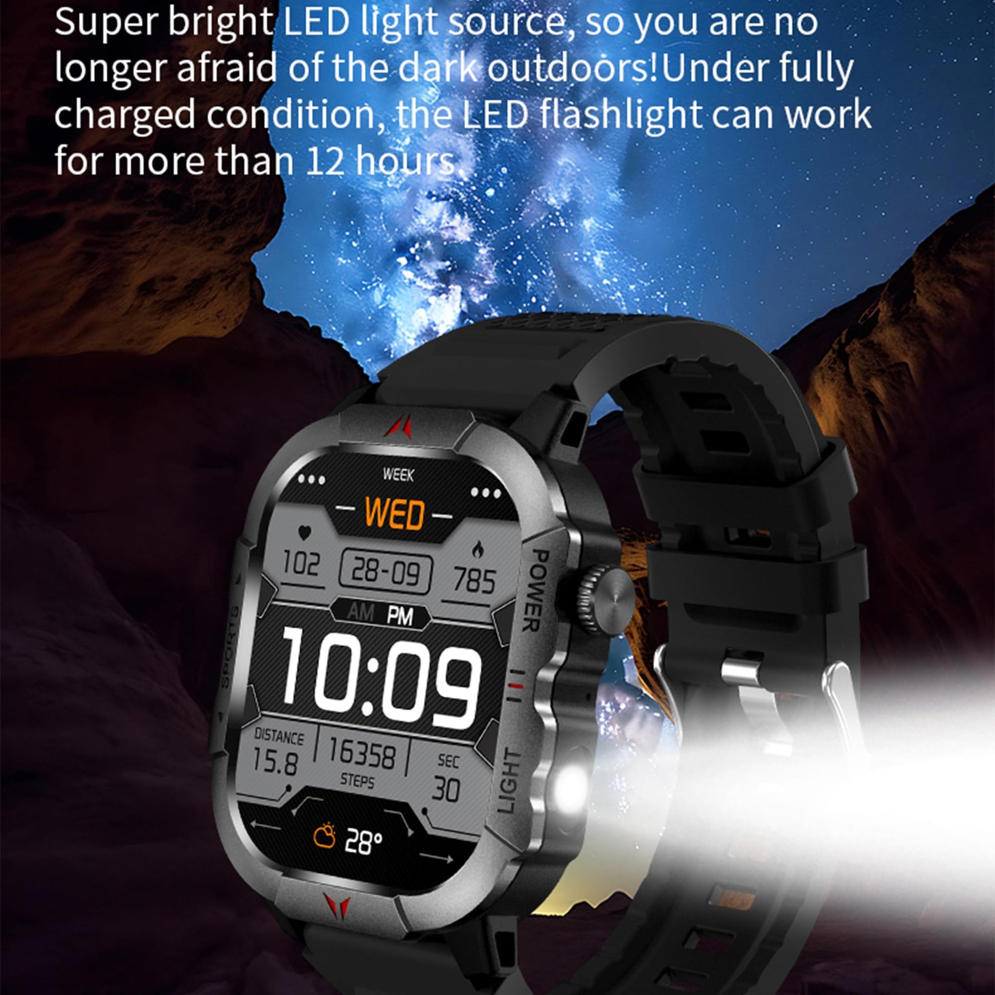 2.01" AMOLED Smart Watch for Men (Make/Answer Call), LED Lighting, 5ATM Waterproof Mens Smartwatch, Fitness Tracker Smartwatch for Android iPhones, Digital Watches Step Counter, 3 Straps (Brown) SaumyasStore