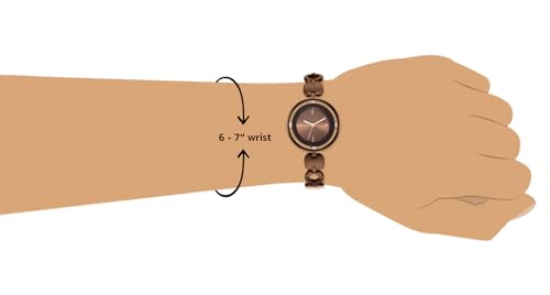 Fastrack Glitch Quartz Analog Brown Dial Metal Strap Watch for Girls-NS6237QM01/NT6237QM01