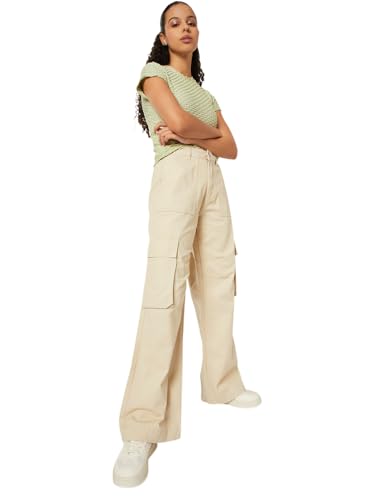 Max Women Solid Cargos (Beige_36)
