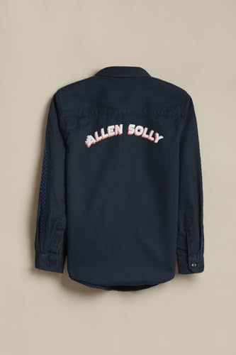 Boys Navy Graphic Print Casual Shirt