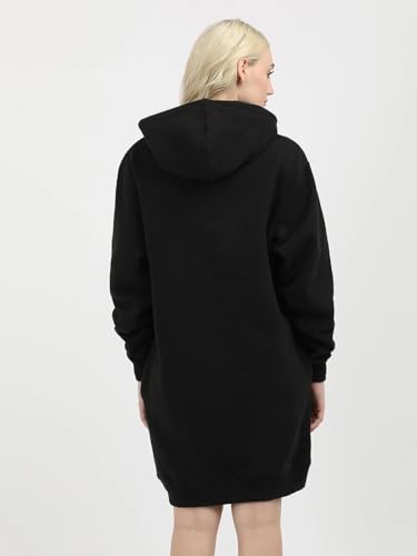 Cotton Hooded Neck Sweatshirt Dress