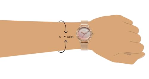 Titan Purple Glam It Up Quartz Analog with Date Pink Dial Rose Gold Stainless Steel Strap Watch for Women - NT2634WM05