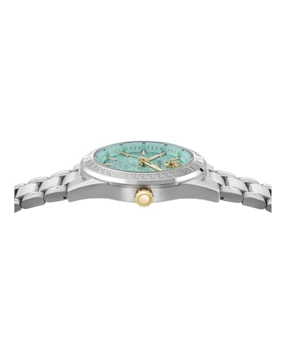 Versace V-Code 42 mm Light Blue Dial Men Analog Watch- VE6A00825