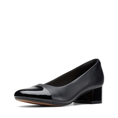 Clarks Women's Marilyn Sara Pump, Black Leather/Synthetic Combi, 11W
