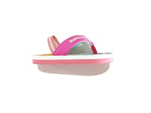FLIPPSTER Kids Flip Flops With Cute Pink Mint Floral Print, Casual Summer Wear for Little Kids (UK Footwear Size System, Little Kid, Numeric, Medium, 10)