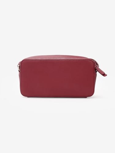 Solid Red Pu Sling Bag