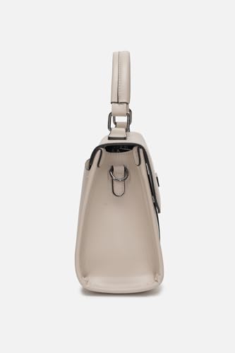 Women Beige Solid Casual Handbag