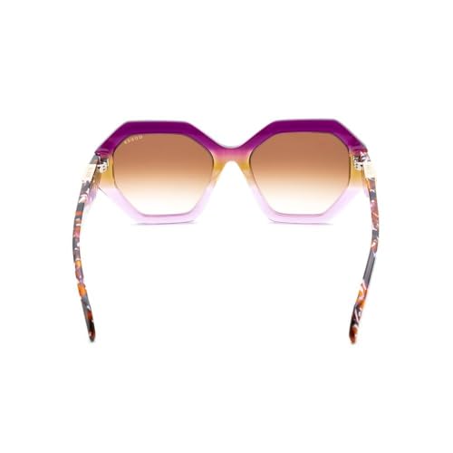 Guess 100% UV protecetd | Gradient | Medium | Full Rim | Hexagonal | Frame: Purple | Lens: Brown