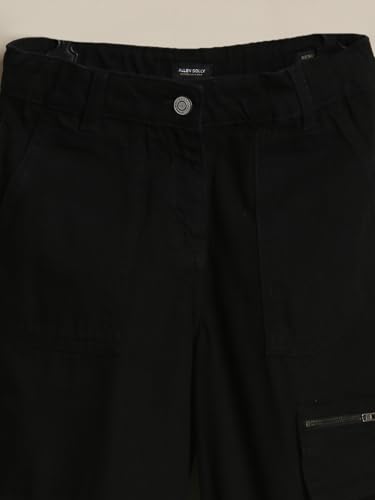 Allen Solly Girl's Regular Jeans (AGDNECRFQ08273_Black