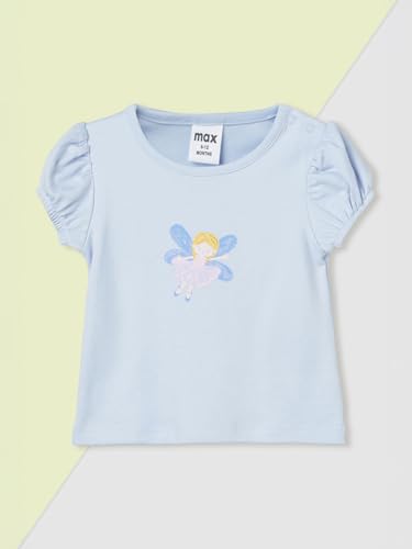 Max Girls Printed Top - Pack of 2 (Blue_6-12 M)