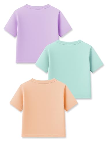 Kidbee Baby Jabla Front Open Half Sleeves Soft Cotton T-Shirt Top with Cute Chest Print – Pack of 3 (in, Age, 0 Months, 3 Months, Regular, LC-JHS-Multi-3pc-A)